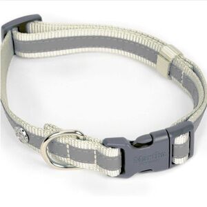 NWT Martha Stewart Adjustable Nylon Dog Collar gray. Size 14 (neck 10-14")